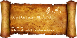 Glattstein Abád névjegykártya